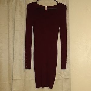Burgundy xl sweater dress